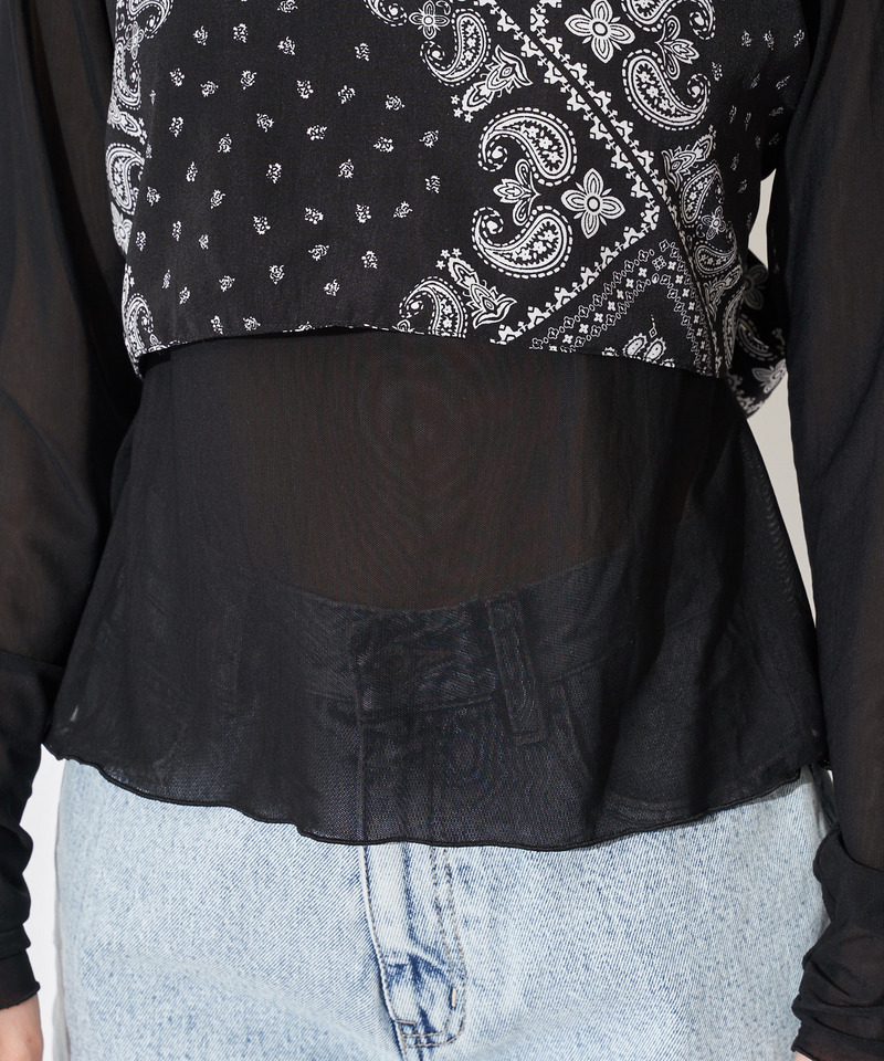 シアートップス&times;バックリボンビスチェ 詳細画像 ブラック 15