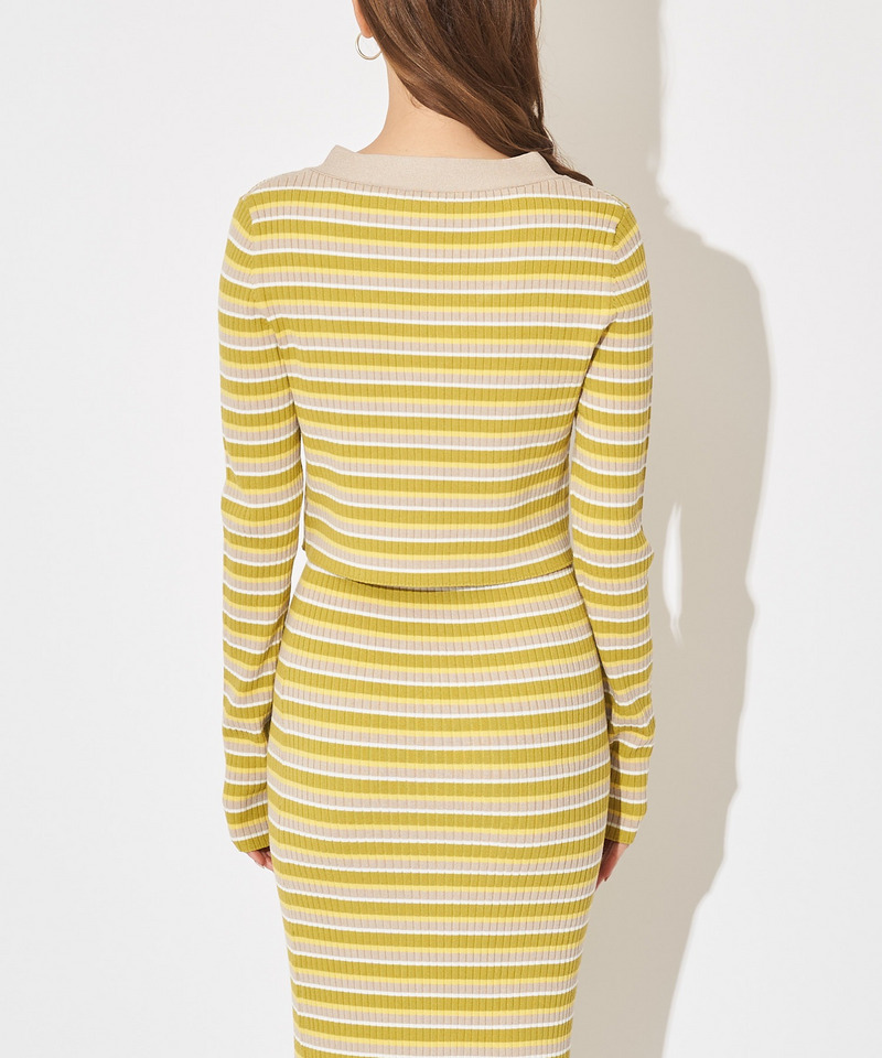 アンサンブルニットキャミワンピース 詳細画像 ボーダー 7