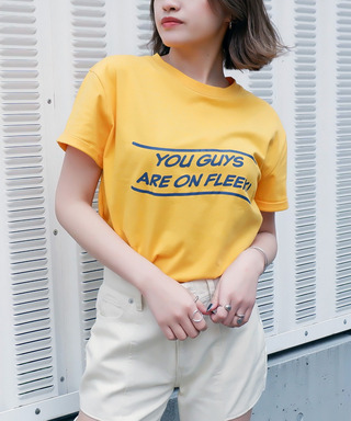 ロールアップロゴTシャツ