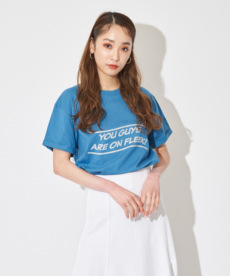 ロールアップロゴTシャツ 詳細画像 ブルー 3