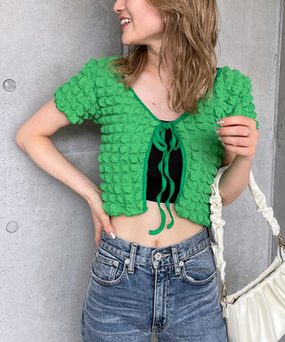 ポコポコワッフルカーディガン