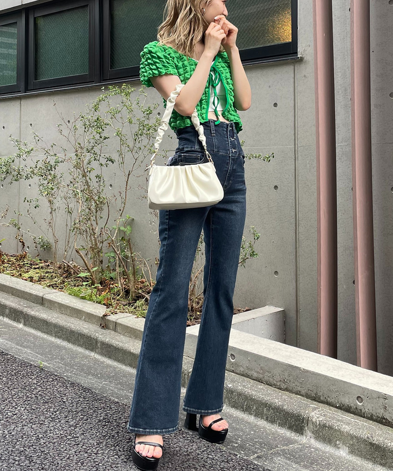 ポコポコワッフルカーディガン 詳細画像 グリーン 4