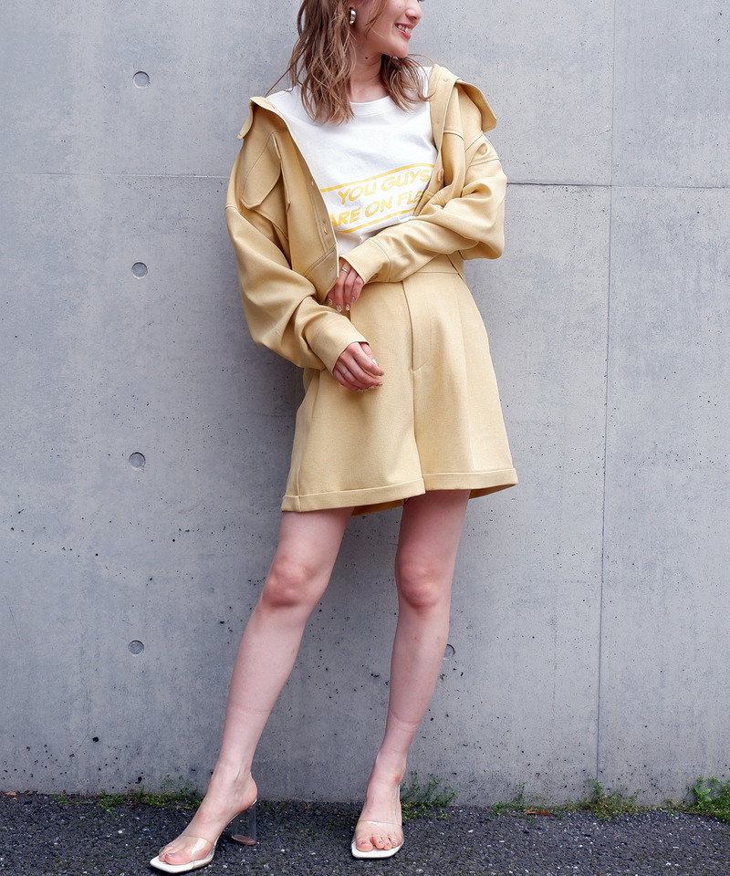 メランジショートパンツ 詳細画像 イエロー 2