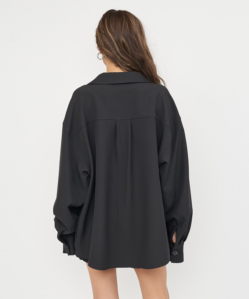 メランジオーバーシャツジャケット 詳細画像 ブラック 6