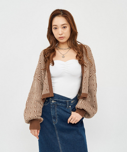 配色ショートボレロ 詳細画像