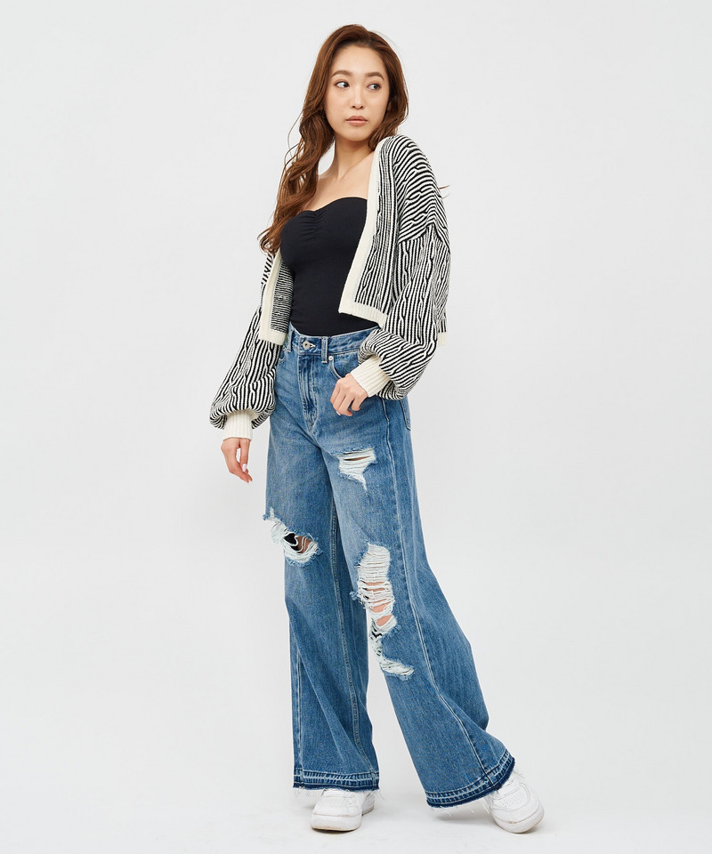 配色ショートボレロ 詳細画像 オフホワイト系 2