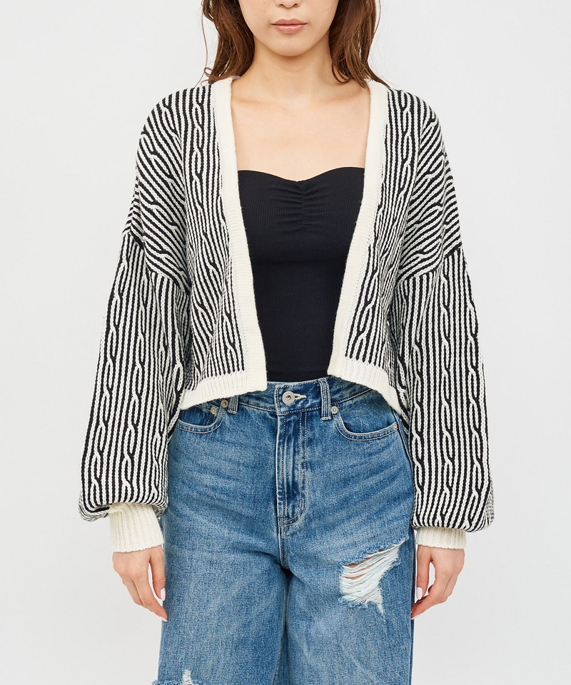 配色ショートボレロ 詳細画像 オフホワイト系 3