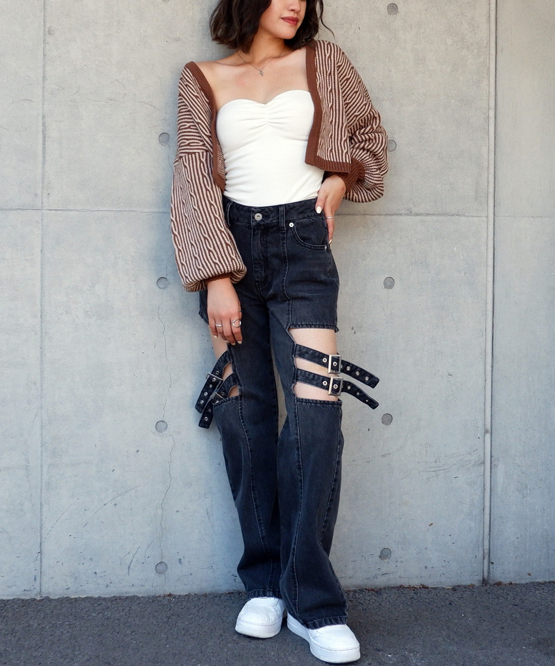 配色ショートボレロ 詳細画像 ベージュ系 2