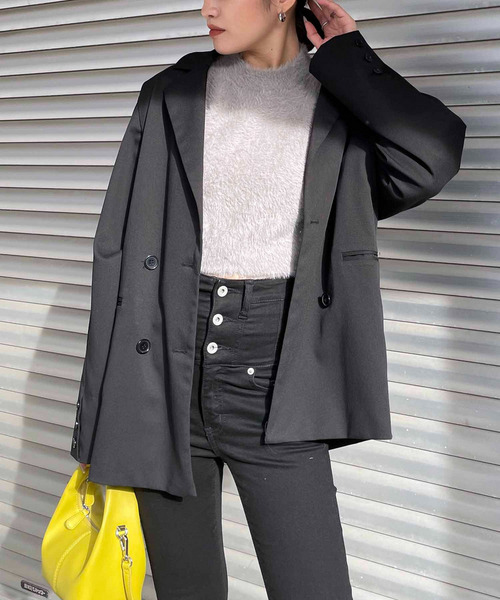 2wayダブルボタンルーズジャケット 詳細画像
