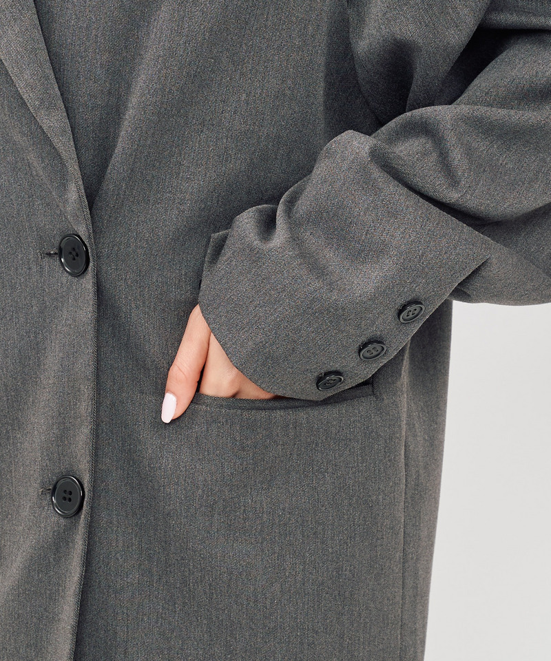 2wayダブルボタンルーズジャケット 詳細画像 グレー 10