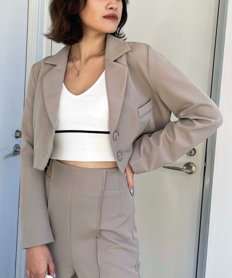 テーラーショートジャケット 詳細画像 ベージュ 2