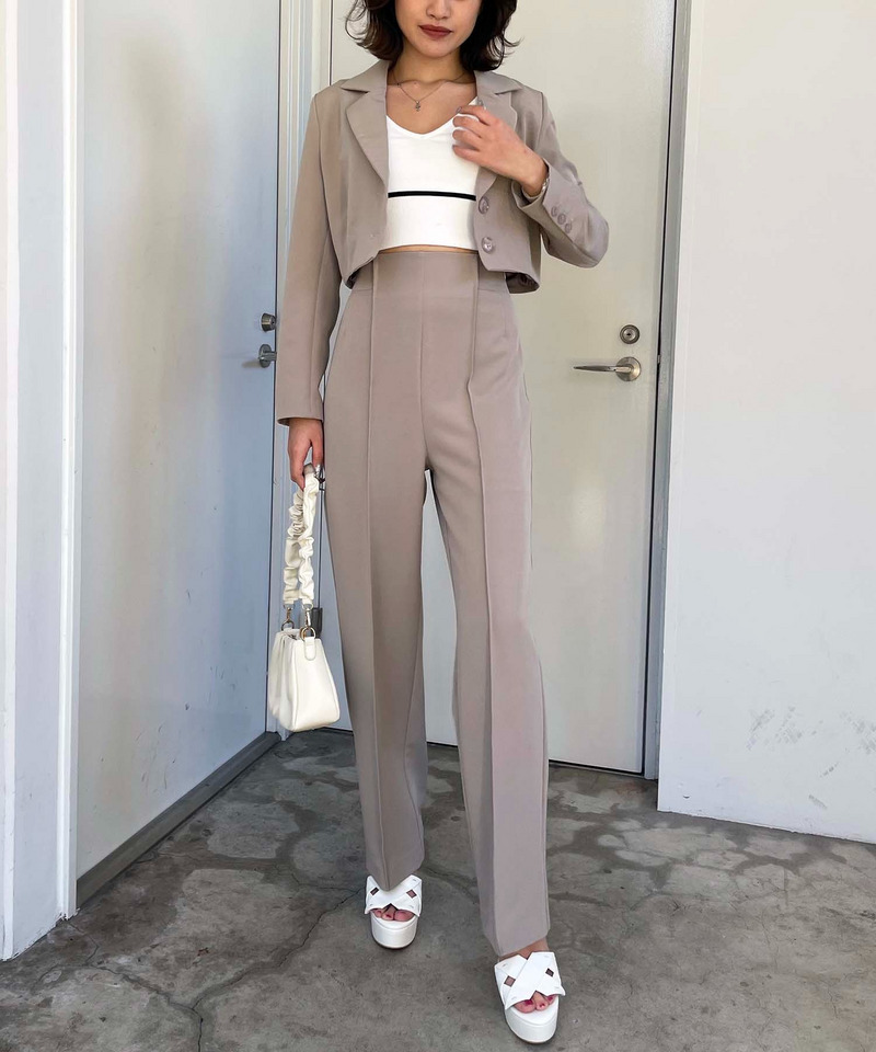 ピンタックベーシックパンツ 詳細画像 ベージュ 2