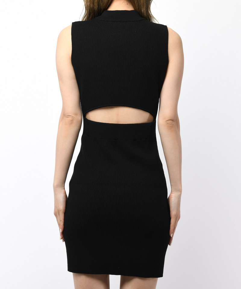 プチハイノースリーブニットワンピース 詳細画像 オレンジ 6