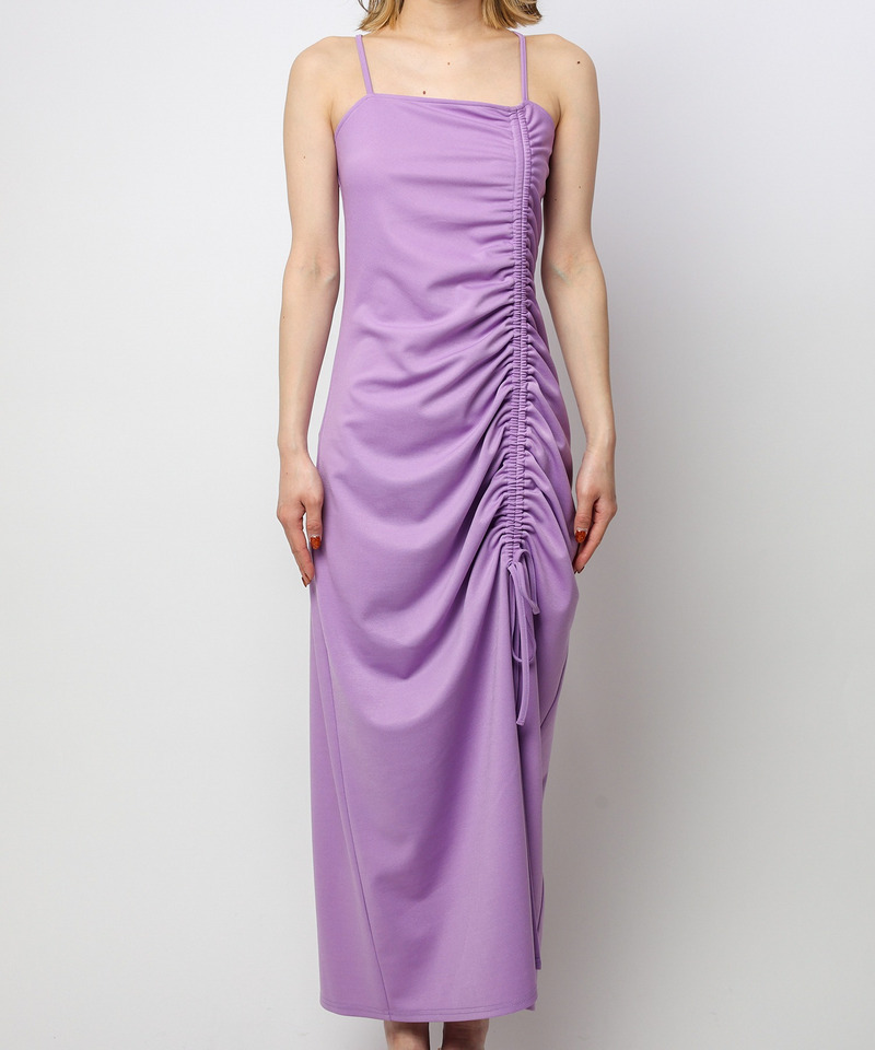ギャザーマキシキャミワンピース 詳細画像 パープル 4