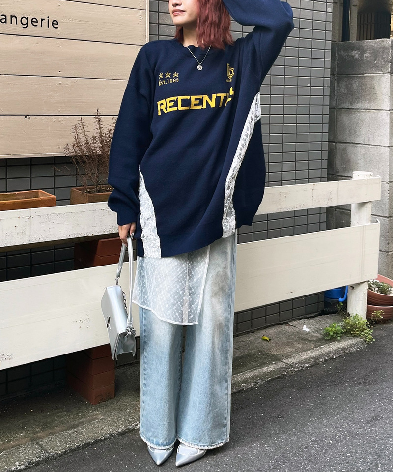 ユニフォームレースドッキングニット 詳細画像 ネイビー 5