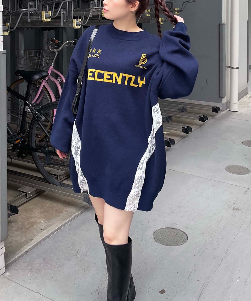 ユニフォームレースドッキングニット 詳細画像 ネイビー 8