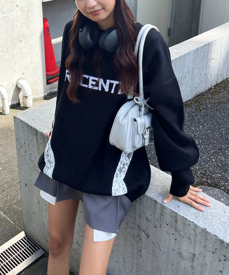 ユニフォームレースドッキングニット 詳細画像 ブラック 5