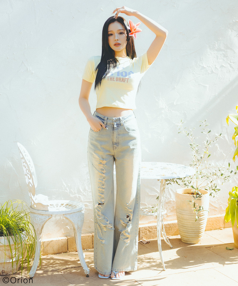 【Orion/オリオン】ラインストーンちびTシャツ 詳細画像 イエロー 5