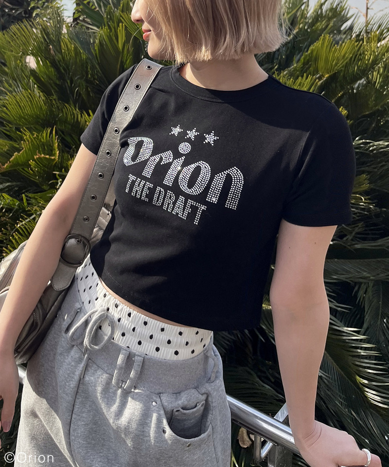 【Orion/オリオン】ラインストーンちびTシャツ 詳細画像 ブラック 4
