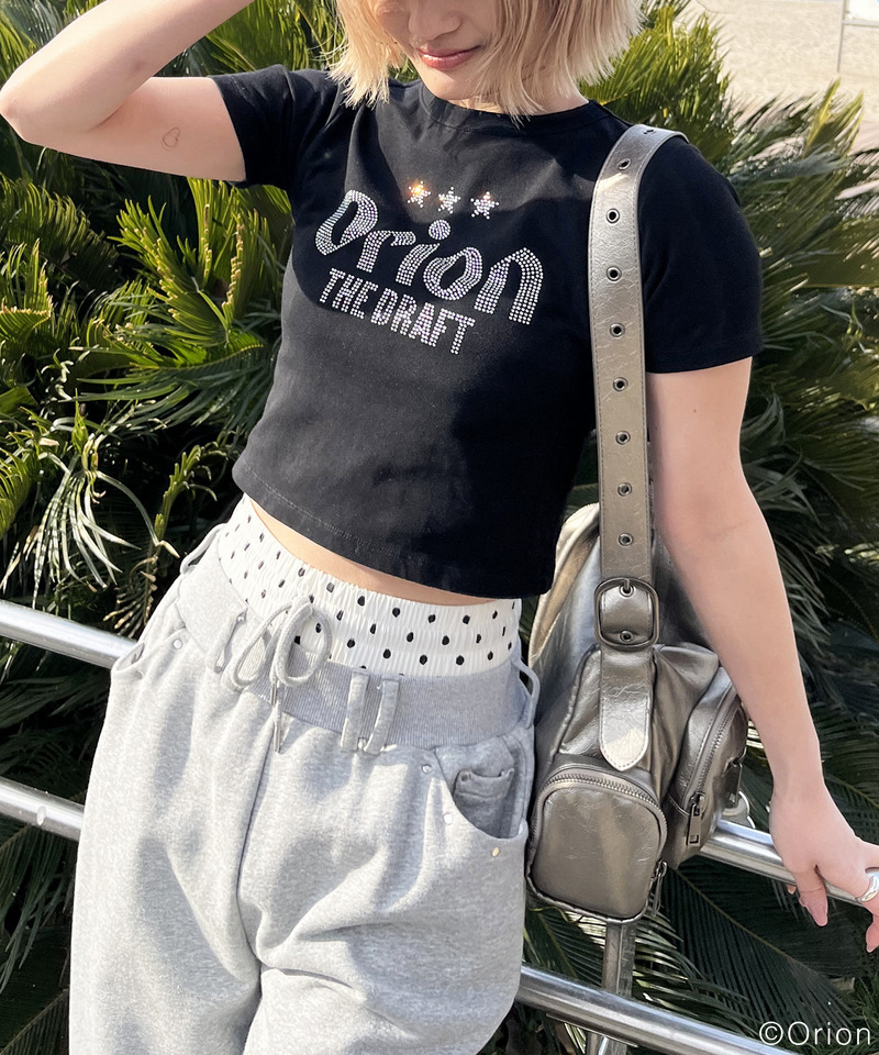【Orion/オリオン】ラインストーンちびTシャツ 詳細画像 ブラック 7