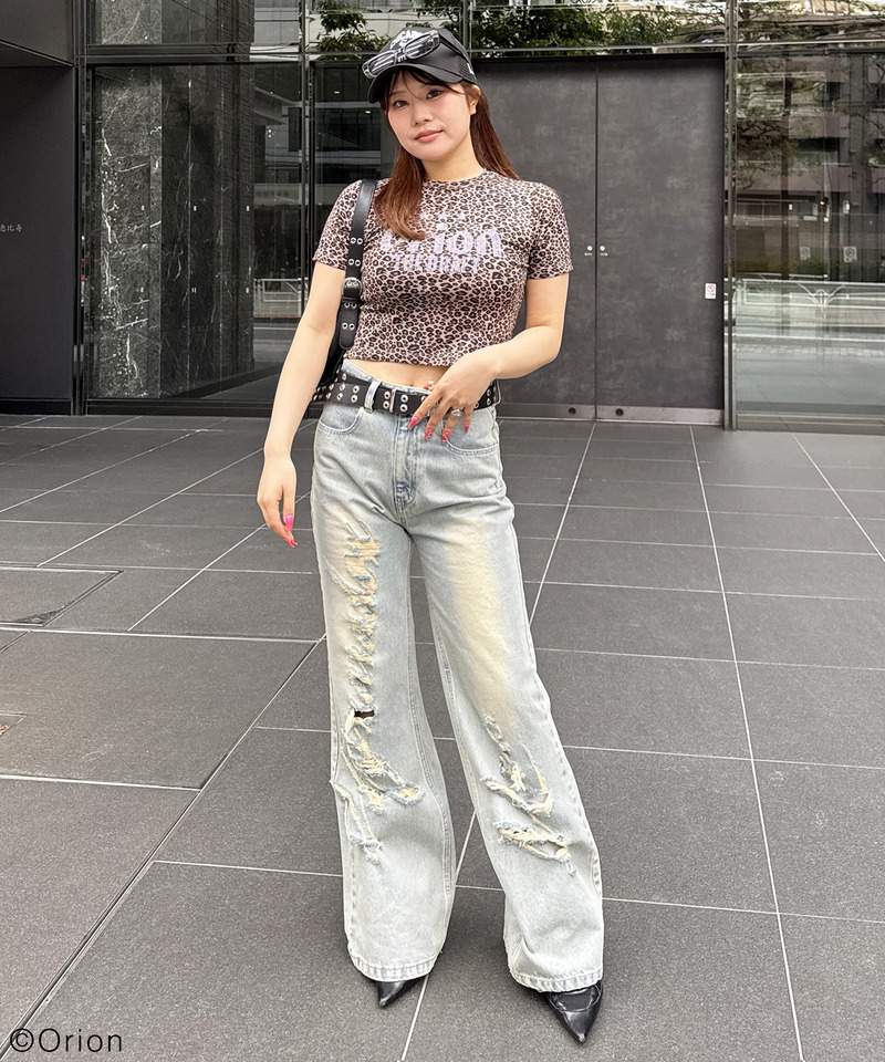 【Orion/オリオン】ラインストーンちびTシャツ 詳細画像 レオパード 11