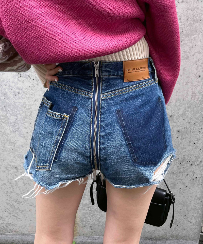 フルジップデニムショートパンツ 詳細画像 インディゴ 5