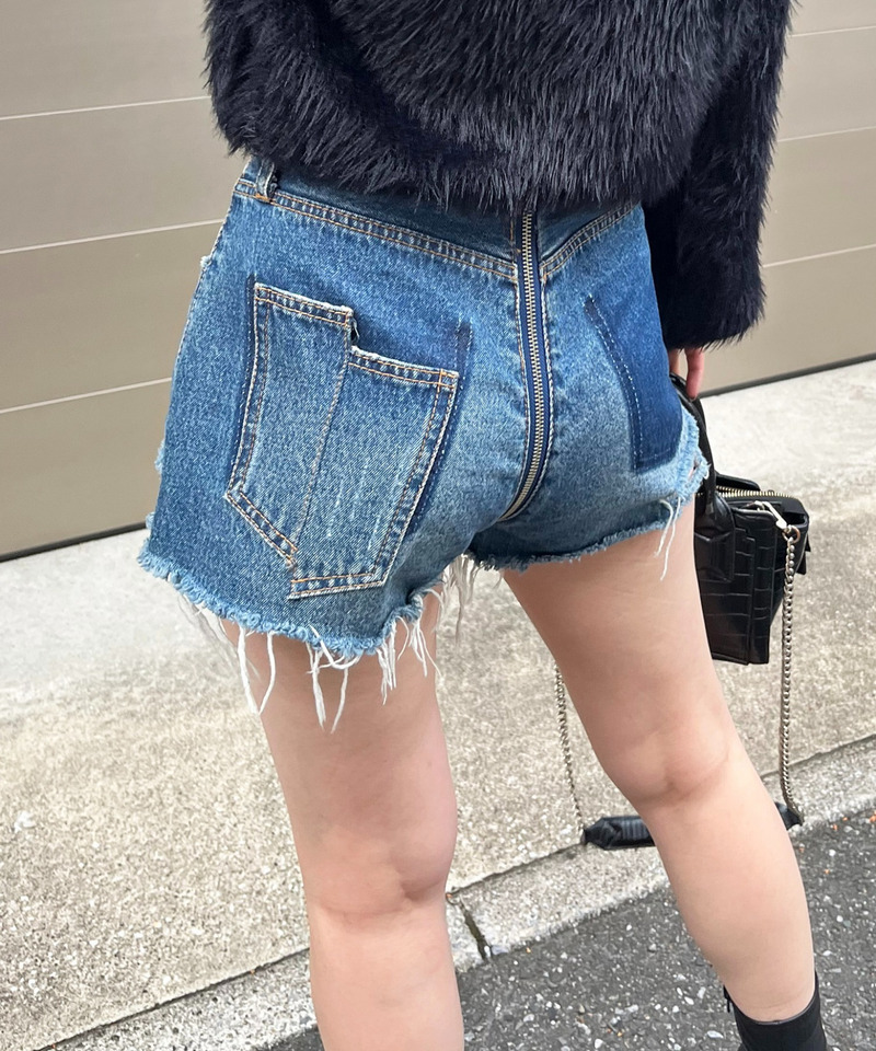 フルジップデニムショートパンツ 詳細画像 インディゴ 6