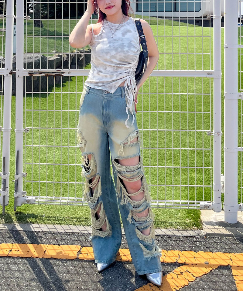 サイドギャザーアメスリトップス 詳細画像 ホワイト 2