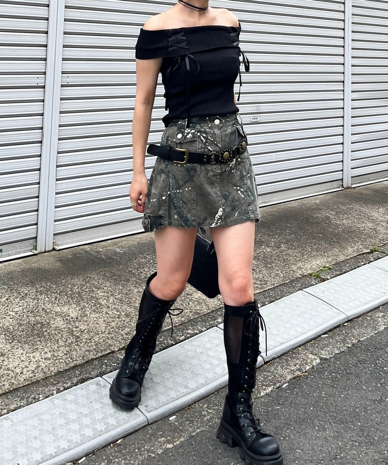 オフショルリボントップス 詳細画像 ブラック 6