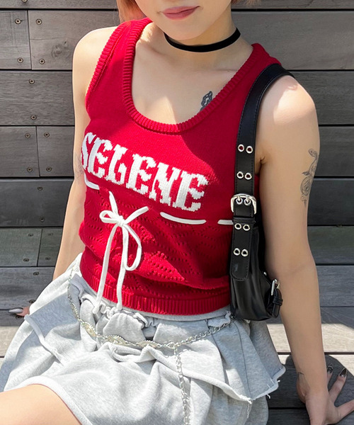SELENEリボンノースリニット