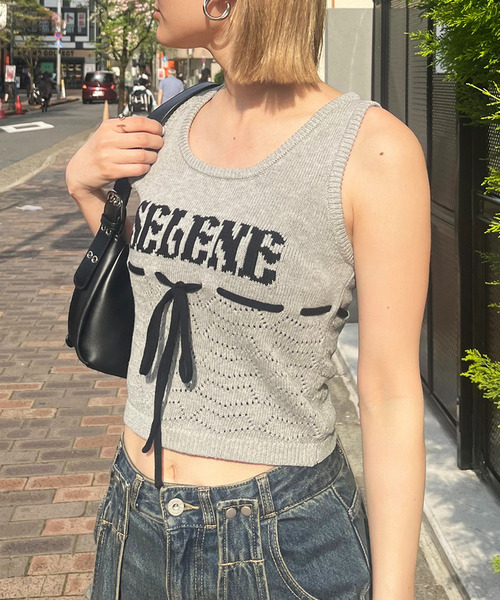 SELENEリボンノースリニット