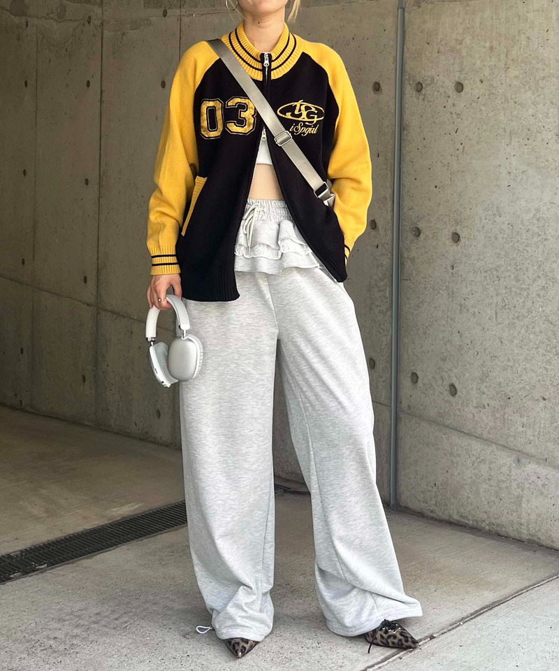 【iScreamコラボ】ナンバリングZIPニットカーディガン 詳細画像 ブラック 6