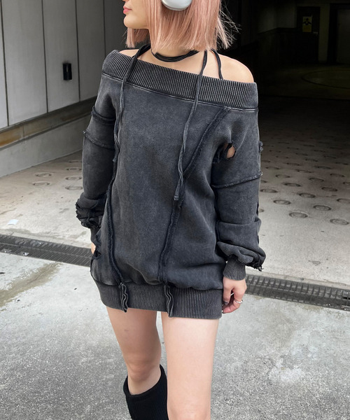 チョーカーピグメントオーバーチュニック 詳細画像