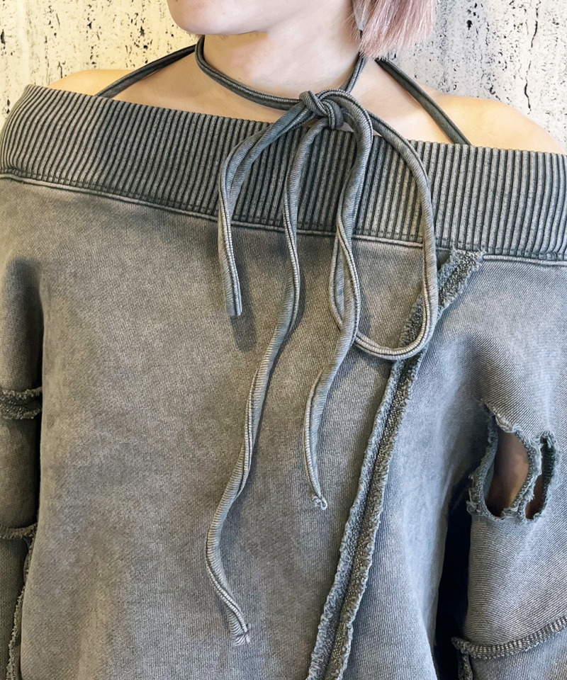 チョーカーピグメントオーバーチュニック 詳細画像 ブラウン 5