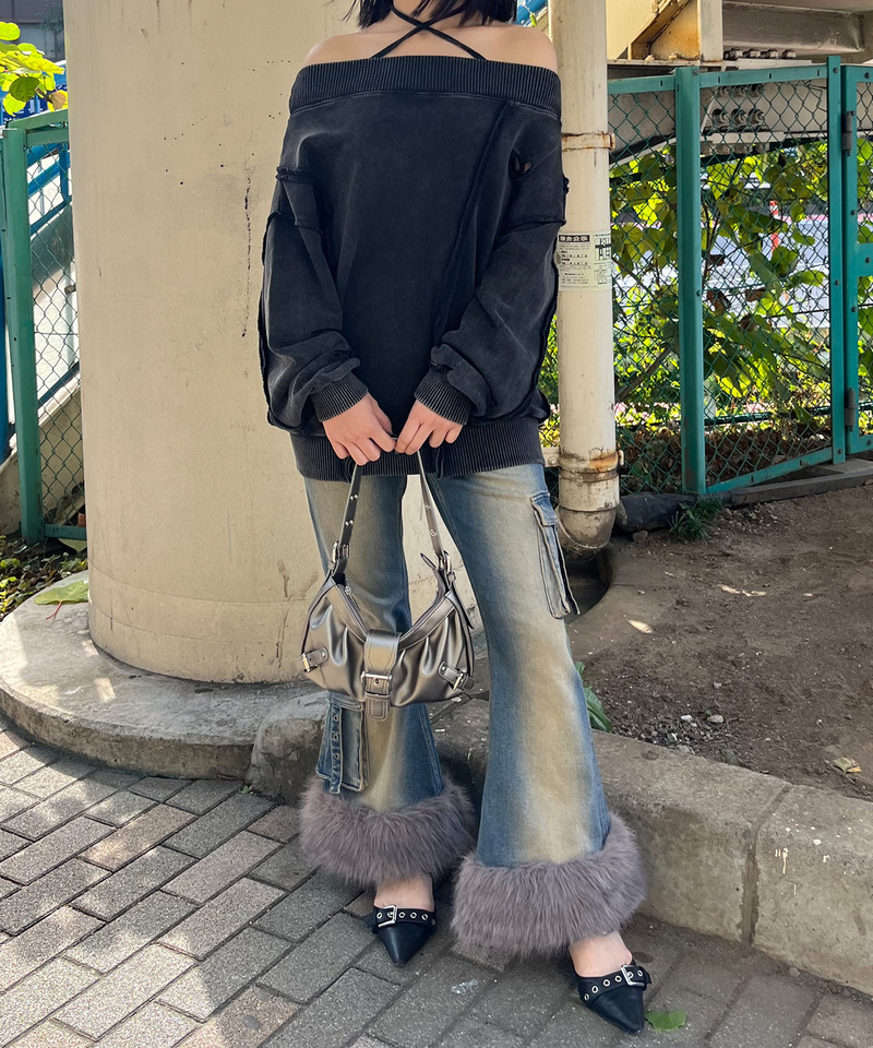 チョーカーピグメントオーバーチュニック 詳細画像 ブラック 3