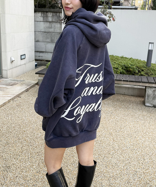 ピグメントドルマンパーカーワンピース 詳細画像