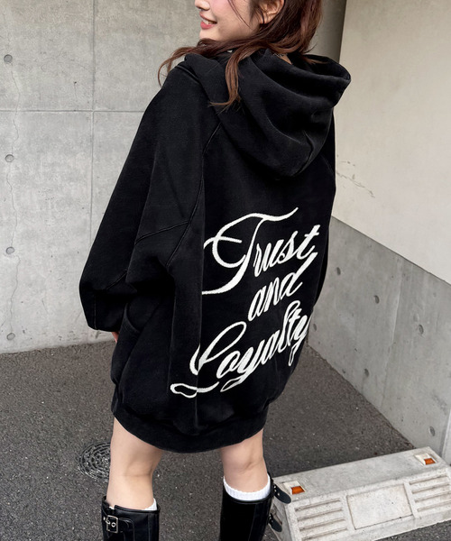 ピグメントドルマンパーカーワンピース 詳細画像