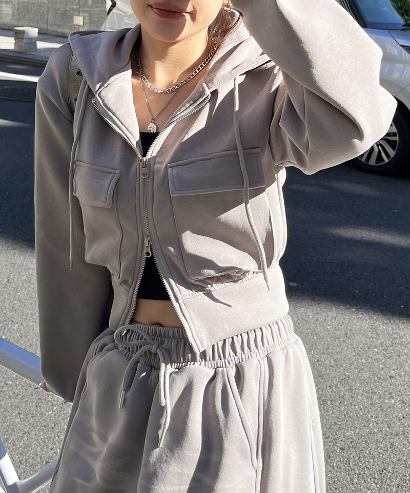 フロストバイオ加工パーカー 詳細画像 グレー 1