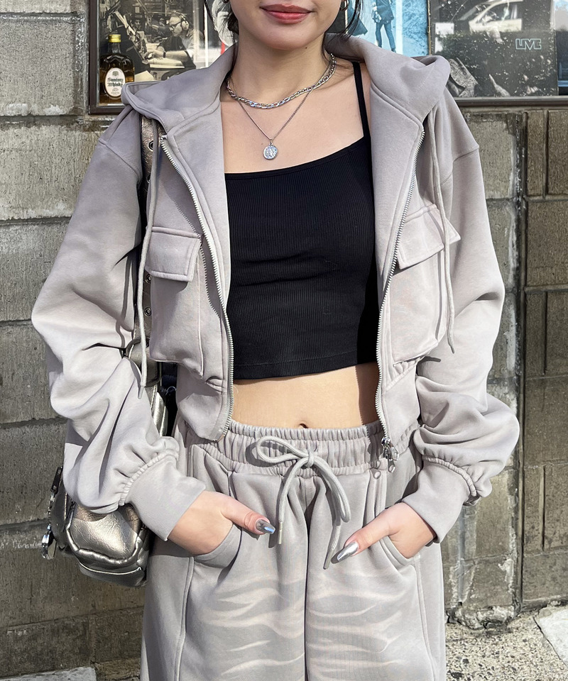 フロストバイオ加工パーカー 詳細画像 グレー 3