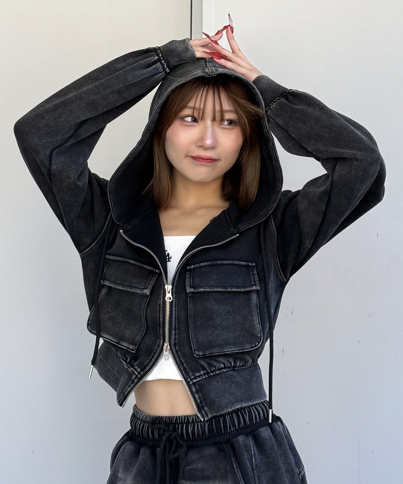 フロストバイオ加工パーカー 詳細画像 ブラック 3