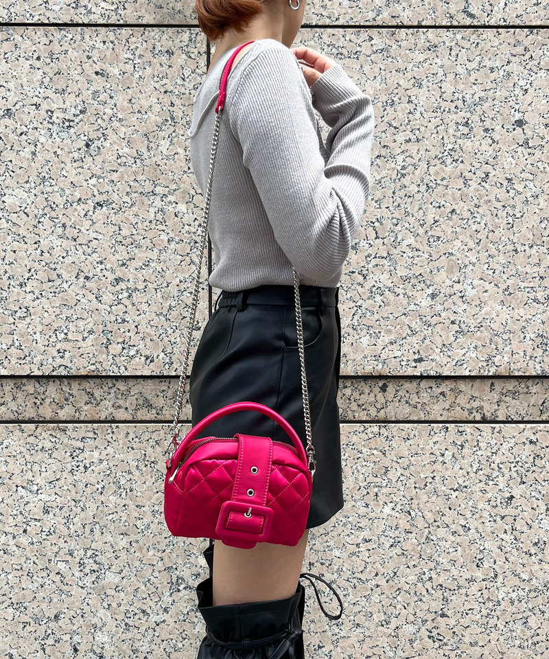 キルティングチェーンミニBAG 詳細画像 ピンク 2