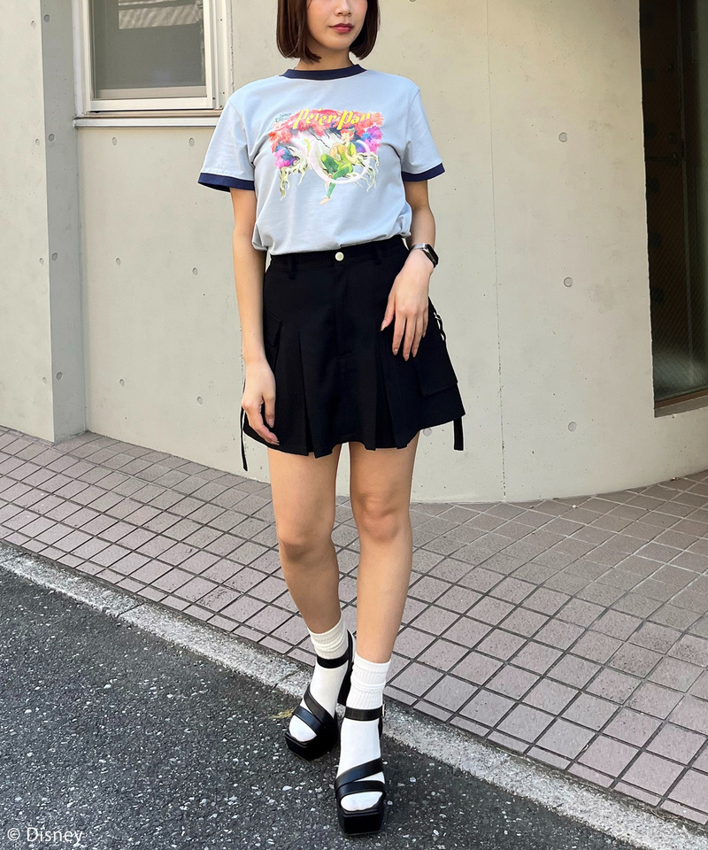 【Disney/ディズニー/ピーター・パン】ヴィンテージ風アートリンガーTシャツ 詳細画像 ブルー 4
