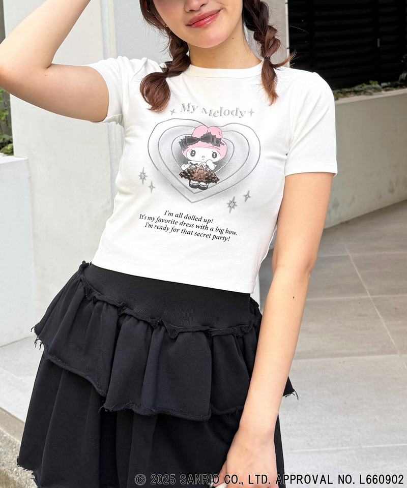 【Sanrio characters/サンリオキャラクターズ】マイメロディＴシャツ 詳細画像 ホワイト 1