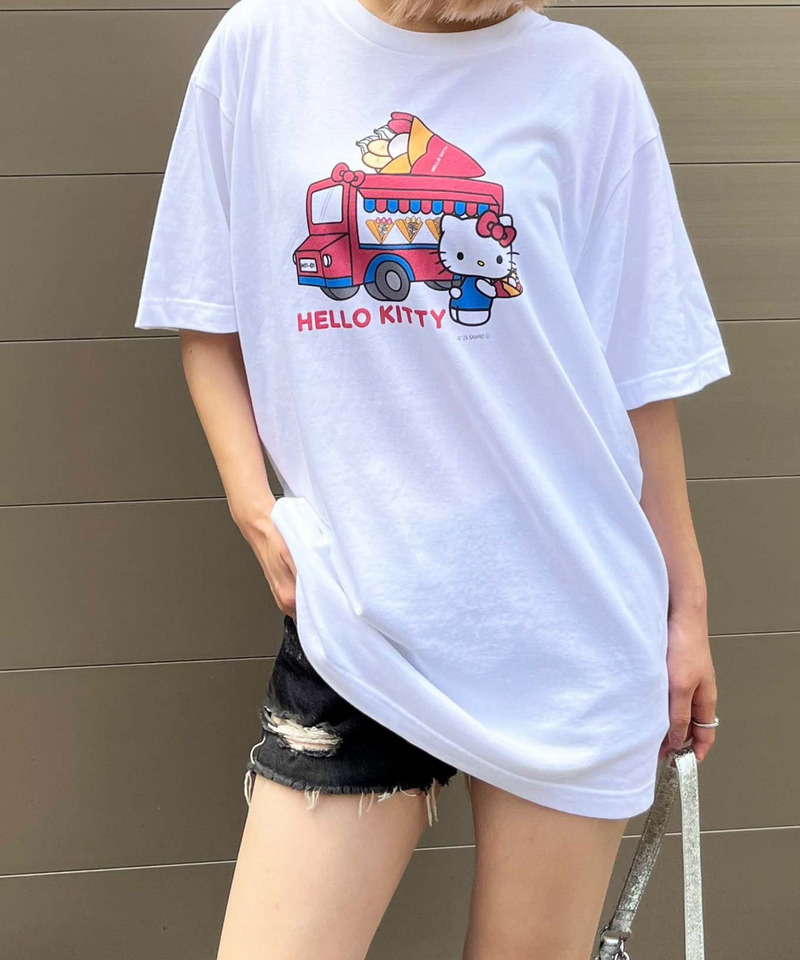 【Sanrio characters/サンリオキャラクターズ】ハローキティスーベニアTシャツ 詳細画像 ホワイト 2