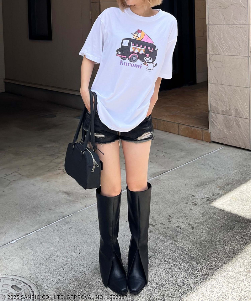 【Sanrio characters/サンリオキャラクターズ】クロミスーベニアTシャツ 詳細画像 ホワイト 2