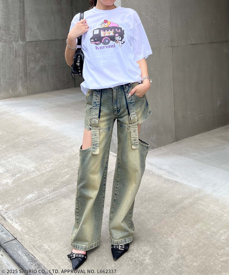 【Sanrio characters/サンリオキャラクターズ】クロミスーベニアTシャツ 詳細画像 ホワイト 3