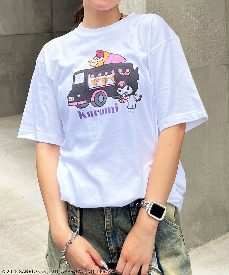 【Sanrio characters/サンリオキャラクターズ】クロミスーベニアTシャツ 詳細画像 ホワイト 4
