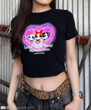 【THE POWERPUFF GIRLS】ショート丈Tシャツ