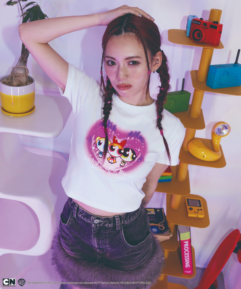【THE POWERPUFF GIRLS】ショート丈Tシャツ 詳細画像 ホワイト 3