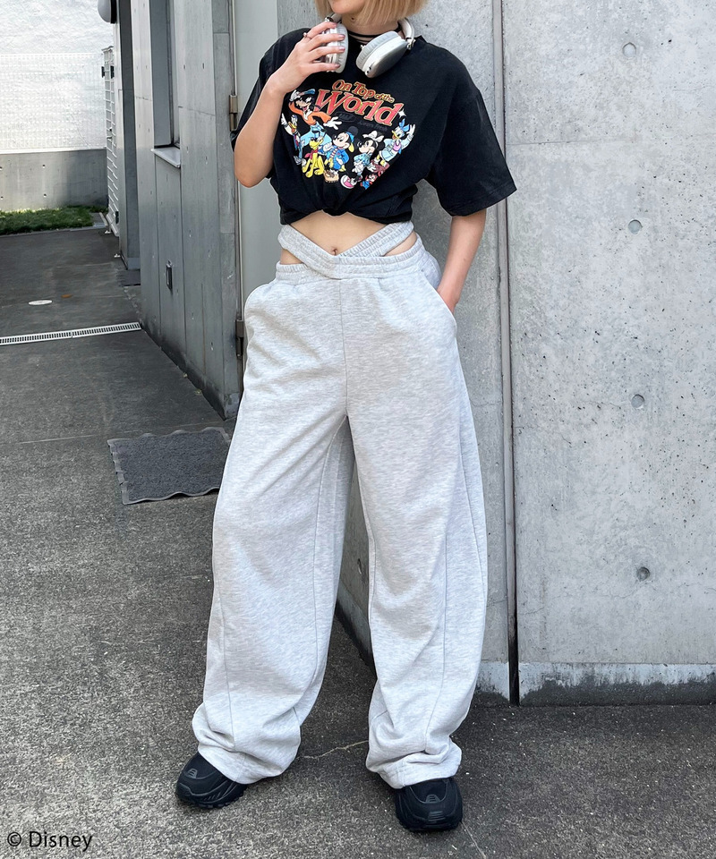【Disney/ディズニー/ミッキー&フレンズ】ヴィンテージ風ピグメントTシャツ 詳細画像 ブラック 4